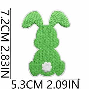 Nouvel arrivage : Patch brodé thermocollant Lapin de Pâques multicolore, plusieurs tailles, pour la décoration de T-shirts, sweats à capuche et chapeaux - Product Image 4
