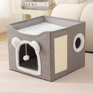 Hot Selling All Seasons Universal Doppels chicht Katzen bett Höhle Wasch bar Faltbare Hundehütte Fabrik Großhandel - Product Image 1