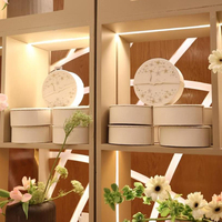 Boîte de rangement en papier pour flacons d'huiles essentielles et parfums, broderie artisanale de luxe, cadeau souvenir, emballage rond pour parfum