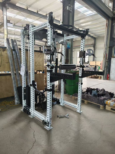 Appareil de musculation multifonction 6 postes pour <span class=keywords><strong>lat</strong></span> <span class=keywords><strong>pulldown</strong></span>/rameur vertical, <span class=keywords><strong>machine</strong></span> à câble sans Smith Builder avec double blocs de poids sélectionnables - Product Image 4
