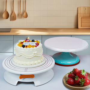 Plastic Cake Decorating <b>Stand</b> Round <b>Turntable</b> For Butter Icing Birthday Cake Making Baking Utensils - Product Image 1