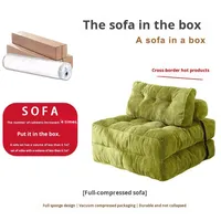 Fauteuil simple compact et moderne en tissu, avec compression intégrée sous vide, en éponge pure, portable, pliable et confortable