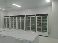 Réfrigérateur médical Midea certifié CE, grande capacité 756L, E 2~8c, double porte vitrée, pharmacie, contrôle par microprocesseur