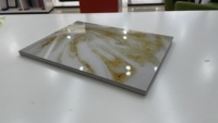 Haute brillance 1220x2440mm 3mm 4mm panneau mural en pvc pvc marbre uv feuille lamina artificielle de marmol