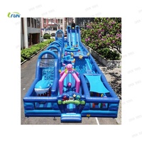 Structure gonflable géante d'extérieur en PVC pour adultes, parcours d'obstacles commercial Mari Bros, conforme EN14960