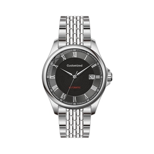 Montre mécanique pour <span class=keywords><strong>homme</strong></span> avec cadran bleu océan de 40 mm, boîtier et bracelet en acier inoxydable 316L plaqué or vintage, logo <span class=keywords><strong>Costume</strong></span> - Product Image 3