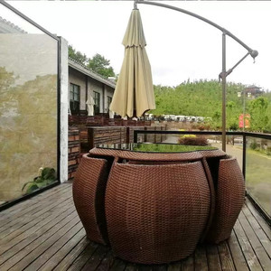 <span class=keywords><strong>Set</strong></span> di <span class=keywords><strong>Sedie</strong></span> da <span class=keywords><strong>Giardino</strong></span> in Rattan Sintetico Impermeabile per Esterni, Ideale per Hotel e Ville - Product Image 6