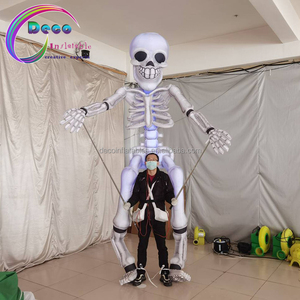 Tissu polyester populaire européen 3.5m de haut squelette gonflable homme sautant avec LED pour les performances de la parade de <span class=keywords><strong>rue</strong></span> d'Halloween - Product Image 4
