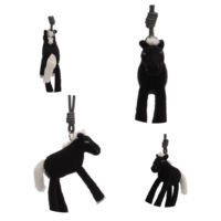 Llavero de Peluche de Caballo Negro Personalizado, Colgante para Bolsa con Diseño de Animal, para Club Ecuestre, Fabricación Global OEM ODM