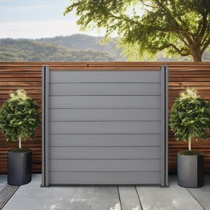 รั้วไม้เทียม WPC ตัวอย่างฟรี สำหรับตกแต่งบ้าน แผ่นรั้วคอมโพสิตไม้พลาสติก โครงเหล็ก สำหรับสวนและวิลล่า - Product Image 5