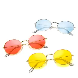 Meilleures ventes de lunettes de soleil rondes sans monture, mignonnes petites lunettes de soleil polarisées à cercle pour hommes lunettes de soleil de rivière