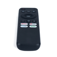Télécommande universelle intelligente noire pour téléviseur avec commande vocale pour Netflix/YouTube/Prime/Hulu, raccourcis, apprentissage IR pour téléviseurs LED