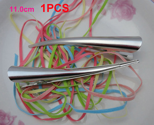 Barrettes à bec de canard en métal argenté, grandes et simples, de 11 cm, 12 cm, 13 cm, pour salon de coiffure, pinces <span class=keywords><strong>crocodile</strong></span> pour femmes - Product Image 4