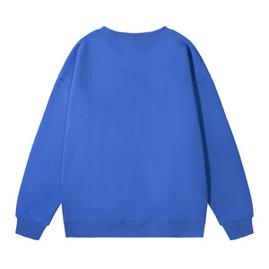 Sudadera de cuello redondo de felpa francesa de algodón de 320 g/m² de mezcla pesada al por mayor, con logo personalizado y hombros caídos para hombre - Product Image 2