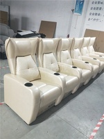 Meilleure vente de canapé de cinéma en cuir de luxe inclinable confortable design moderne fauteuil de cinéma VIP inclinable manuel