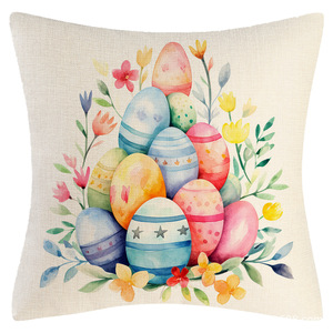 Funda de almohada Hanlin de Pascua, funda de cojín cuadrada con estampado de dibujos animados para decoración de sofá de sala de estar - Product Image 4
