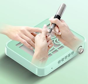 Aspirateur de poussière d'ongles électrique, panneau de modélisation floral, dissolvant de vernis à ongles, prise <span class=keywords><strong>B4</strong></span>, 24W, prise UE, plastique ABS, grande aspiration - Product Image 1