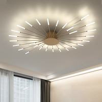 Plafonnier LED moderne en acrylique français avec télécommande, effet feux d'artifice rotatifs, luminaires à CRI élevé pour salon et chambre à coucher