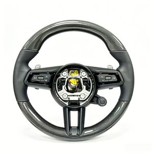 Passend für Porsche Panamera <span class=keywords><strong>Cayenne</strong></span> Macan 718 Cayman 918 911 Boxster Carrera 981 718 Maßgefertigtes Carbon-Faser 992 Lenkrad - Product Image 5