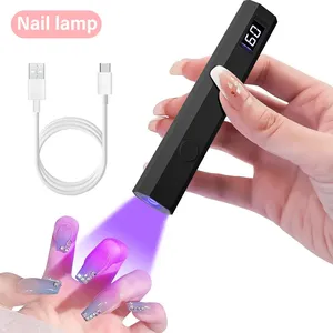 Lámpara de Uñas Portátil Recargable de Secado Rápido, Tipo Bolígrafo, Profesional, para Uso Doméstico y Familiar, con Pantalla de Tiempo, Mini Secador de Uñas UV LED - Product Image 1