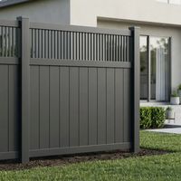 Panneau de clôture verticale en aluminium de qualité supérieure avec sommet à piquets décoratifs, clôture de sécurité modulaire