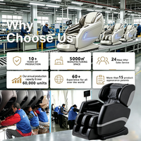 Fauteuil de massage Zhipin en gros, fabricant OEM ODM, petit fauteuil inclinable de massage complet avec airbags, chauffage, rouleaux pour les pieds, Bluetooth et écran LCD