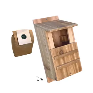 Nhà Chim Kiểu Mỹ Treo, Hộp Tổ Yến Bằng Gỗ Ngoài Trời Screech Owl Box Nesting Box Kit Nhà Chim Lớn