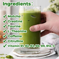 Poudre de créatine matcha AegleWell pré-entraînement, énergie naturelle et soutien musculaire, récupération et concentration après l'entraînement