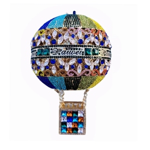 Women Luxury Rhinestone Evening Bag <b>Balloon</b> Crystal Clutch Purse Stylish Handbag for Concert Festival Celebration - Product Image 6