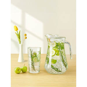 Bouteille d'eau en verre de 1,2 L avec bouchon ou bouchon 50ml-1000ml Volumes de capacité Échantillon gratuit Sérigraphie pour emballage - Product Image 1