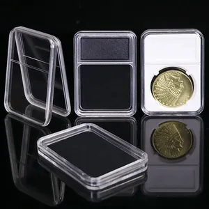 Clear Dollar Display Holders commemorative NGC 2x2 Coin Slabs Challenger Coin Display Plastic Coin Holder