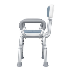 Chaise de douche pour salle de bain avec dossier, siège de toilette antidérapant en alliage d'aluminium pour personnes âgées et femmes enceintes - Product Image 3