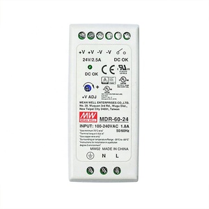 Mean Well MDR-60 24V 10A DC Din Rail Switching <span class=keywords><strong>Power</strong></span> Supply 60W Slim พร้อมเอาต์พุต 48V และ 5V แบบเดี่ยว 100W ขายส่ง - Product Image 3