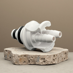 Adaptateur à double port BRT 1/4 "Twins Hose Barb Valved Male Female Quick Connector Quick Disconnect Dual Flow Coupling - Product Image 4