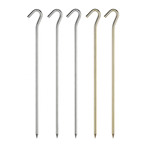 Piquets de tente en U de 4 mm à 9 mm de diamètre, robustes, en acier galvanisé, électrogalvanisés, de 17,5 à 30 cm, directement de l'usine