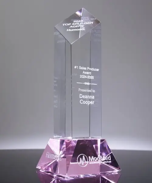 Nouveau design personnalisé gravure coloré cristal trophée plaque de cristal personnalisé cristal prix trophée