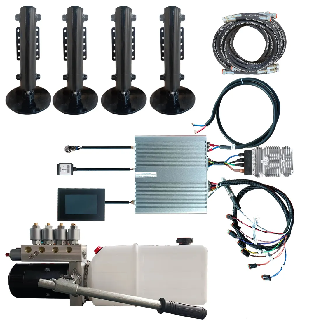 Cilindro de sistema de nivelación de 4 Patas para caravana, 12 v, 12 voltios, autodisparador automático