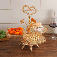 Plateau à fruits en verre trempé de qualité supérieure à 3 niveaux, support de présentation de gâteaux, accessoires pour mariage et fêtes, fournitures festives, support pour desserts et en-cas