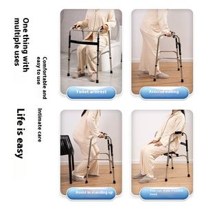 Nouvelle aide à la marche et au déambulateur portable en acier inoxydable pliable pour les personnes âgées pour la rééducation Push-Sat sur des béquilles - Product Image 2