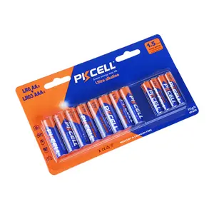 PKCELL ZnMnO2 Alkaline Battery 1.5v Dry Battery 8pcs AA 4pcs AAA/blister Card Lr6 Lr03 AA AAA Alkaline Battery