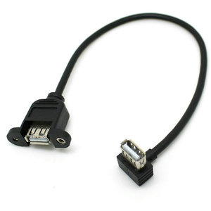 <b>Usb</b> 2.0 Extension Cable Right Angle With Screw Hole And Ear Mounting For Desktop Or Panel Installation - Product Image 1