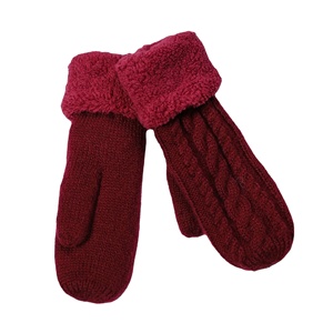 Gants d'hiver chauds en acrylique et <span class=keywords><strong>laine</strong></span> pour femmes, tricotés, épais, respirants, coupe-vent, pour le sport en plein air, le cyclisme, doublure confortable, mitaines originales - Product Image 6