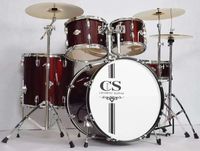 Promotion Exceptionnelle : Batterie Acoustique Adulte Professionnelle de Haute Qualité, 5 Fûts et 3 Cymbales, Avec Tabouret