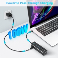 Hub USB RSHTECH adaptateur multiport 5Gbps lecteur de carte SD/TF 4K @ 60Hz PD100W Type c concentrateur dock multiport concentrateur Usb pour PC Macbook