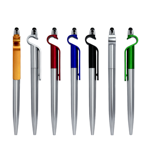 Pena Stylus 3 in 1 Plastik Ballpoint Twist Pen Penyangga Ponsel Kepala Stylus Dengan Logo Kustom Pena Promosi Murah Layar Sentuh - Product Image 2