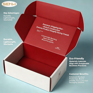 Cajas de embalaje ecológicas Caja de papel corrugado de color personalizado Cajas de embalaje de pinta de hielo impresas para joyería - Product Image 4