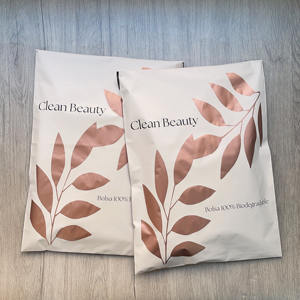 ถุงขนส่งสีพีชรักษ์โลก - ถุงโพลีเมลเลอร์พิมพ์ลายฟอยล์สีโรสโกลด์ ย่อยสลายได้ สำหรับบรรจุภัณฑ์ที่ยั่งยืน - Product Image 5