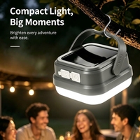 Lanterne solaire de camping 400LM rechargeable, portable, suspendue, LED, compacte, pour extérieur, batterie d'urgence 8h, lampe de camping