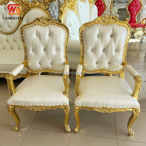 เก้าอี้โซฟาโรงแรมทำจากไม้หรูหราเรียบบัลลังก์สำหรับงานแต่งงาน - Product Image 3