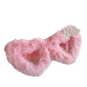 Nouvelles Lunettes de Soleil Cœur Rose en Peluche 2026 – Amusantes pour Fêtes et <span class=keywords><strong>Photos</strong></span>, Protection UV400 - Product Image 5